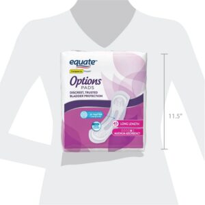 Equate Options Women's Bladder Control Pads, Unscented, Maximum Absorbency, Long Length (45 Count) - Image 4