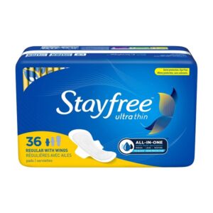 Stayfree Ultra thin pads with wings, unsented, regular, 36 ct - Image 4